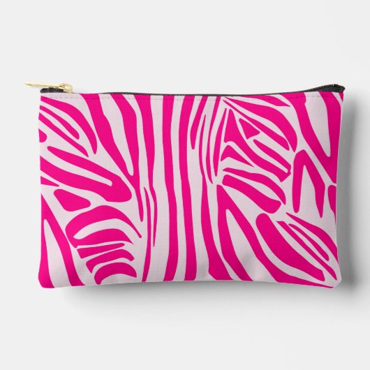 Rosa Zebra Zubehörtasche (Vorderseite)