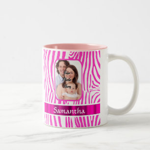Rosa Zebra Zweifarbige Tasse