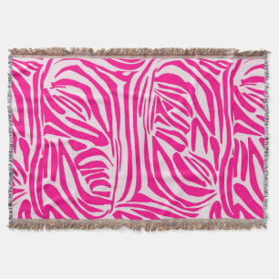 Rosa Zebradruck-Muster Decke