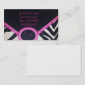 Rosa Zebradruck-Visitenkarte Visitenkarte (Vorne/Hinten)