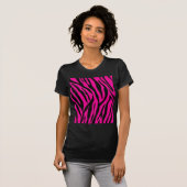 Rosa Zebradruckentwurf T-Shirt (Vorne ganz)
