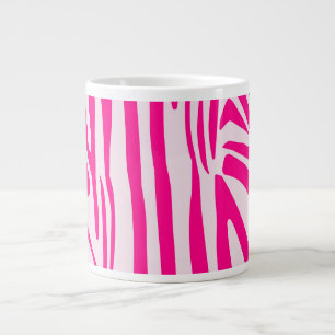 Rosa Zebramuster Jumbo-Tasse