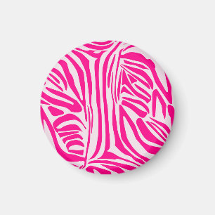 Rosa Zebramuster Magnet