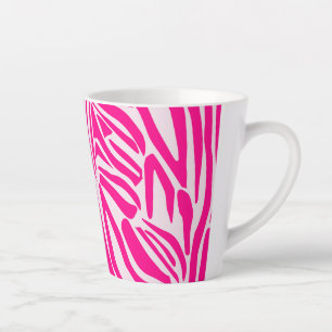 Rosa Zebramuster Milchtasse