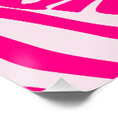 Rosa Zebramuster Poster (Ecke)