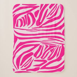 Rosa Zebramuster Sherpadecke