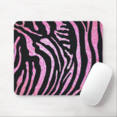 Rosa Zebrastreifen-Glitzer Mousepad (Mit Mouse)