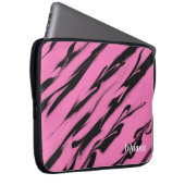 Rosa Zebrastreifen Laptopschutzhülle (Vorne Rechts)
