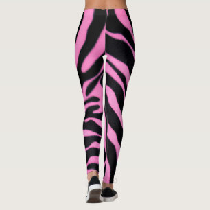 Rosa Zebrastreifen-Leggings – Kühner Tierdruck Leggings