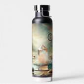 Rosa Zen-Logo Trinkflasche (Links)