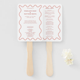 Rosa Zeremonie Programm Hand Fan Fächer
