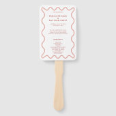 Rosa Zeremonie Programm Hand Fan Fächer (Vorderseite)