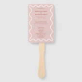 Rosa Zeremonie Programm Hand Fan Fächer (Vorderseite)