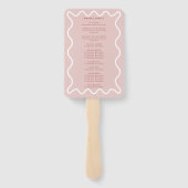 Rosa Zeremonie Programm Hand Fan Fächer (Rückseite)