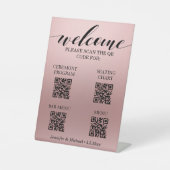 Rosa Zeremonie|Sitzplan|Bar menu|qr code Sockelschild (Vorderseite)