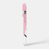 Rosa Zick-Zack-Muster iPhone-Hülle iPhone Hülle (Linke Seite)