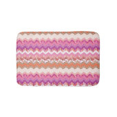 Rosa Zickzack Badematte (Vorderseite)