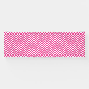 Rosa Zickzack-Chevron-Muster Banner