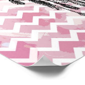 Rosa Zickzack Dreamcatcher Poster (Ecke)