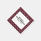 Rosa Zickzack Glitzer Kinderdusche Napkins Serviette (Ecke)
