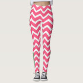 Rosa Zickzack Leggings (Vorderseite)