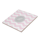 Rosa Zickzack mit Monogram Tiles Fliese (Seite)