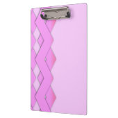 Rosa Zickzack-Monogramm-Klipp-Brett Klemmbrett (Links)