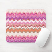Rosa Zickzack Mousepad (Mit Mouse)