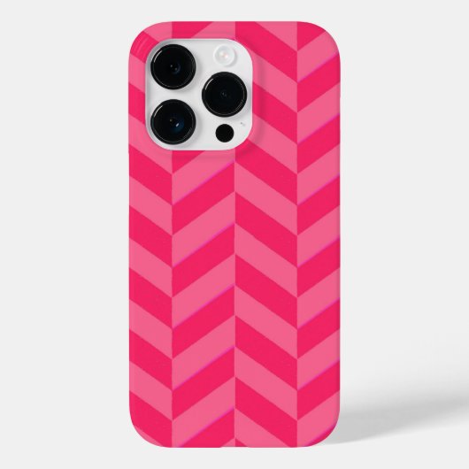 Rosa Zickzack Optik und Schutzhülle Case-Mate iPhone Hülle (Rückseite)