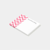 Rosa Zickzack Personalisierter Post - Hinweise Post-it Klebezettel (angewinkelt)