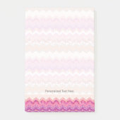 Rosa Zickzack Post-it Klebezettel (Vorderseite)