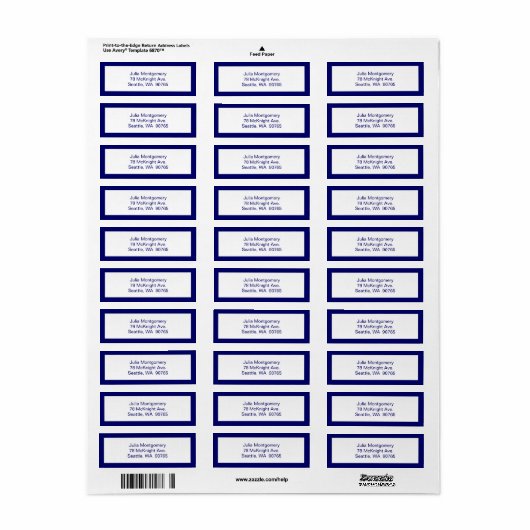 Rosa Zickzack Rücksendeadresse (Vorne)