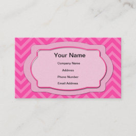 Rosa Zickzack Streifen Visitenkarte