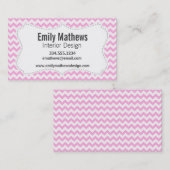 Rosa Zickzack Visitenkarte (Vorne/Hinten)