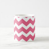 Rosa Zickzack Zickzack-Muster Moderner Trend Kaffeetasse (Mittel)