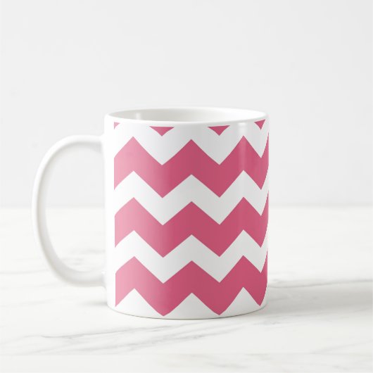 Rosa Zickzack Zickzack-Muster Moderner Trend Kaffeetasse (Links)