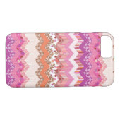 Rosa Zickzackhintergrund Case-Mate iPhone Hülle (Rückseite (Horizontal))