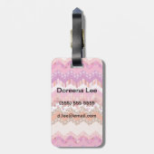 Rosa Zickzackhintergrund Gepäckanhänger (Rückseite vertikal)