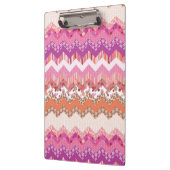 Rosa Zickzackhintergrund Klemmbrett (Links)