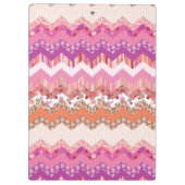 Rosa Zickzackhintergrund Klemmbrett (Rückseite)