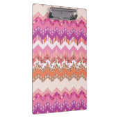 Rosa Zickzackhintergrund Klemmbrett (Rechts)