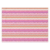 Rosa Zickzackhintergrund Tischdecke (Vorderseite (Horizontal))