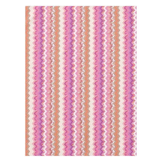 Rosa Zickzackhintergrund Tischdecke (Vorderseite)