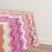 Rosa Zickzackhintergrund Tischdecke (Beispiel)