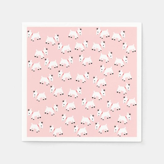 Rosa Ziegen Papier Napkins Serviette (Vorderseite)