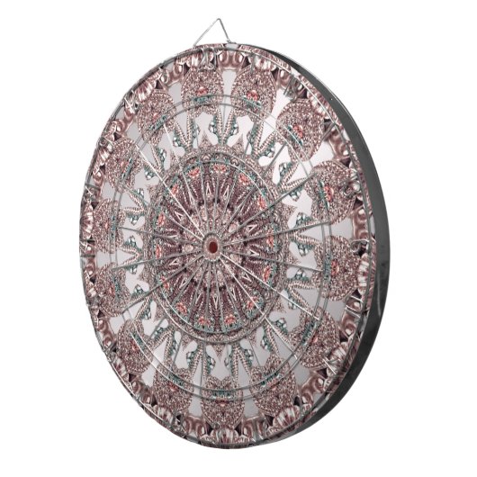 Rosa Zierdartboard Dartscheibe (Vorderseite rechts)