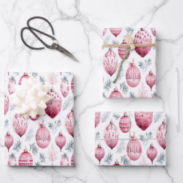Rosa Ziergegenstände für festliche Geschenkverpack Geschenkpapier Set