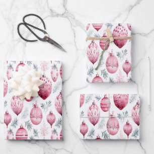 Rosa Ziergegenstände für festliche Geschenkverpack Geschenkpapier Set