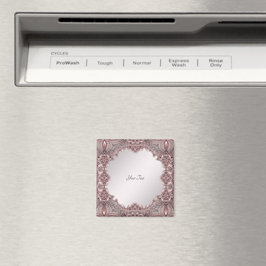 Rosa Ziermagnet Magnet (In Situ (Geschirrspüler))