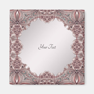 Rosa Ziermagnet Magnet